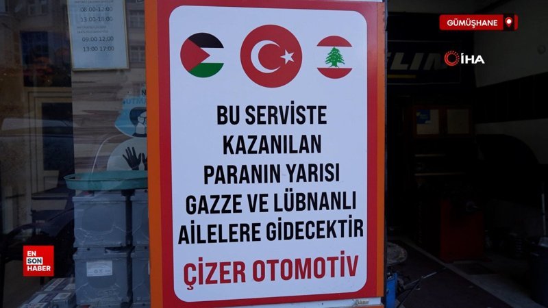 gumushanede otomobil servisinin gelirinin yarisi gazze ve lubnana gidiyor vzrSSZwz