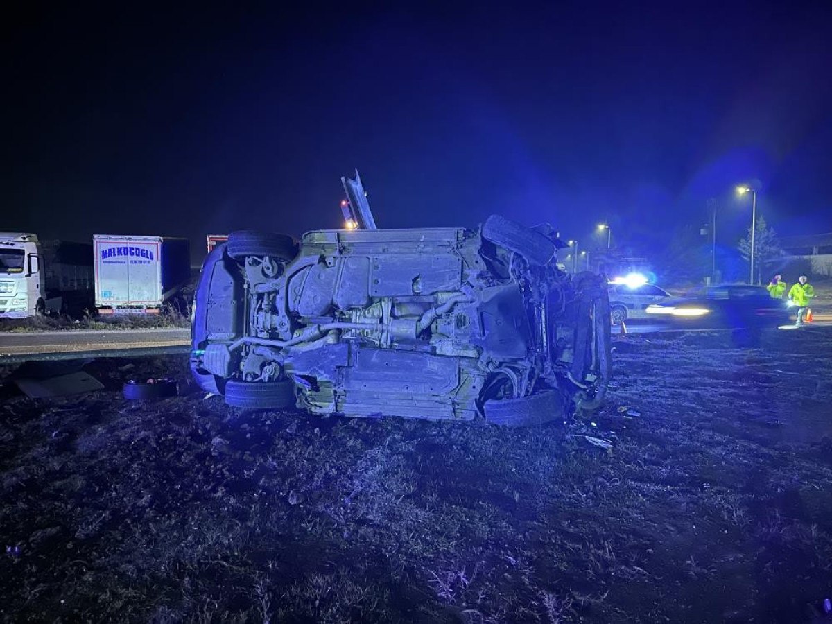 tekirdagda trafik kazasi emniyet kemeri hayat kurtardi 1