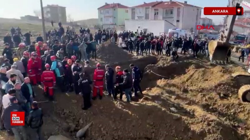 ankarada insaat calismasi sirasinda gocuk meydana geldi