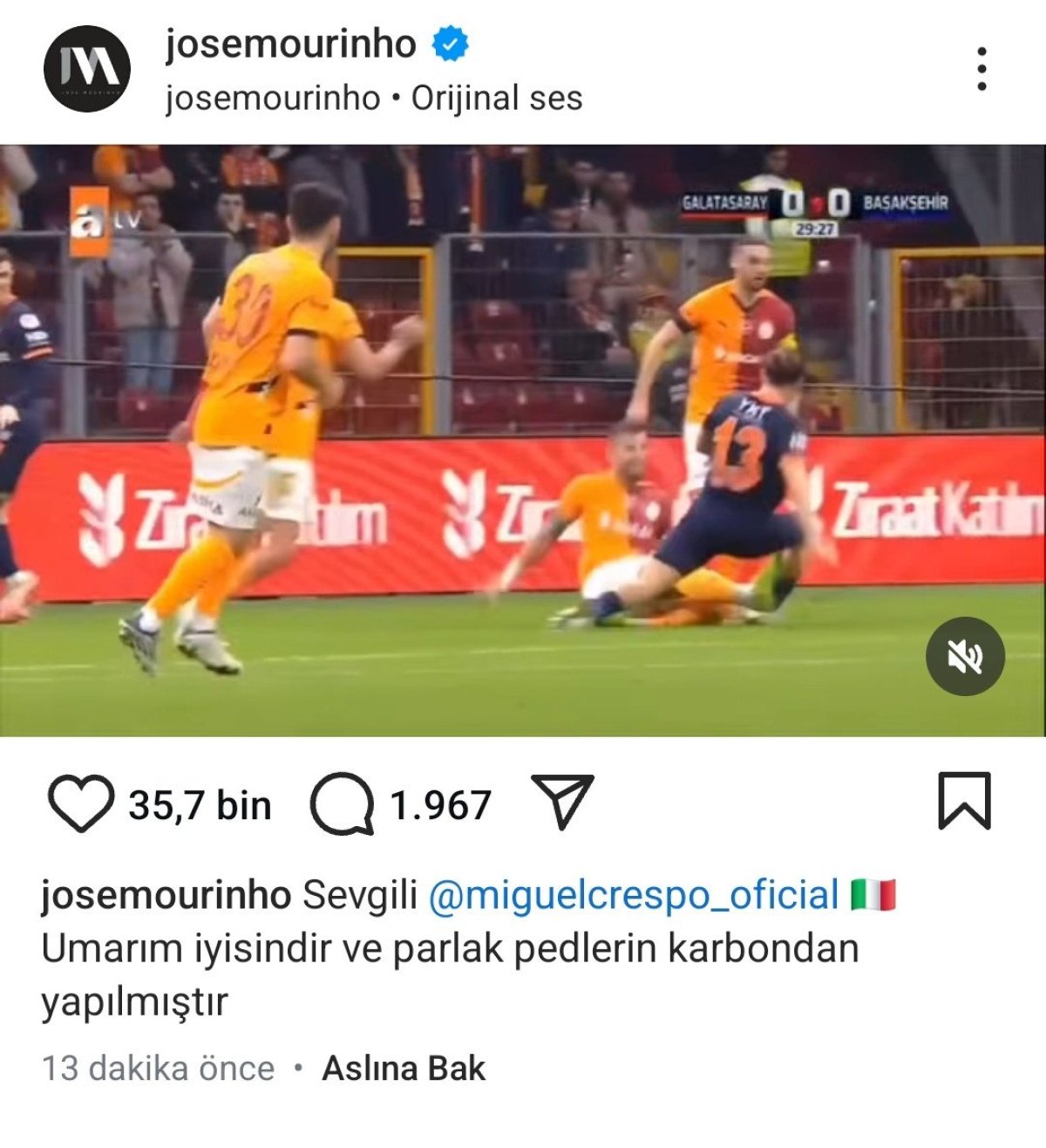 jose mourinho galatasaraya gonderme yapti crespo umarim iyisindir 1