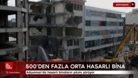 adiyamanda hasarli binalarin yikimi suruyor gwu2c6ct