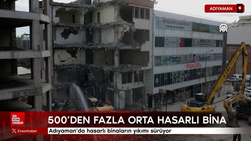 Adıyaman'da hasarlı binaların yıkımı sürüyor 1 adiyamanda hasarli binalarin yikimi suruyor gwu2c6ct