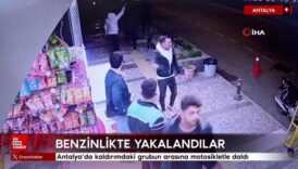 antalyada kaldirimdaki kavganin arasina motosikletle daldi sATiYaA3