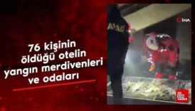 boluda 76 kisinin oldugu otelin yangin merdivenleri ve odalari kvfO2InX