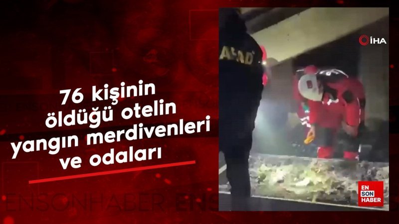 Bolu'da 76 kişinin öldüğü otelin yangın merdivenleri ve odaları 1 boluda 76 kisinin oldugu otelin yangin merdivenleri ve odalari kvfO2InX