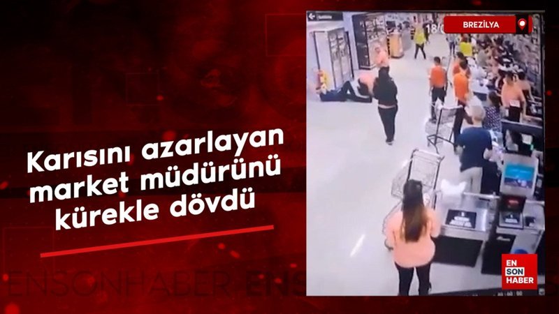 Brezilya'da karısını azarlayan market müdürünü, kürekle dövdü 1 brezilyada karisini azarlayan market mudurunu kurekle dovdu IYQgTzdy