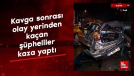 bursada bicakli kavga sonrasi olay yerinden kacan supheliler kaza yapti tge373iJ