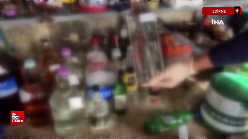 Edirne’de 384 litre sahte içki ele geçirildi 1 edirnede 384 litre sahte icki ele gecirildi vkOwqOz1