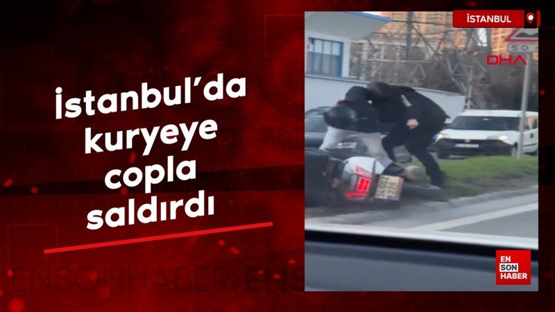 İstanbul'da kuryeye copla saldırdı 1 istanbulda kuryeye copla saldirdi