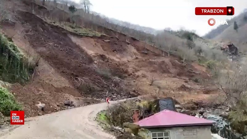 Trabzon'da heyelan anı kamerada 1 trabzonda heyelan ani kamerada gcCZ3dsW