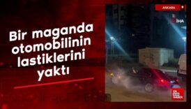 ankarada bir maganda otomobilinin lastiklerini yakti KIuXihnq