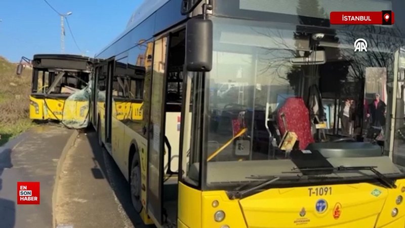 Başakşehir'de İETT otobüslerinin karıştığı 2 ayrı kaza meydana geldi 1 basaksehirde iett otobuslerinin karistigi 2 ayri kaza meydana geldi 9kafVClF