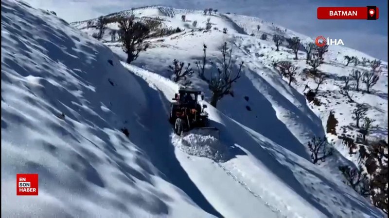 batmanda kar nedeniyle kapanan koy yollari ulasima acildi RHEOrm3v