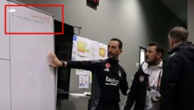 besiktas taktik tahtasinda yazan yazi eger gol atarsak sevinmeyecegiz 8XzE2SfI