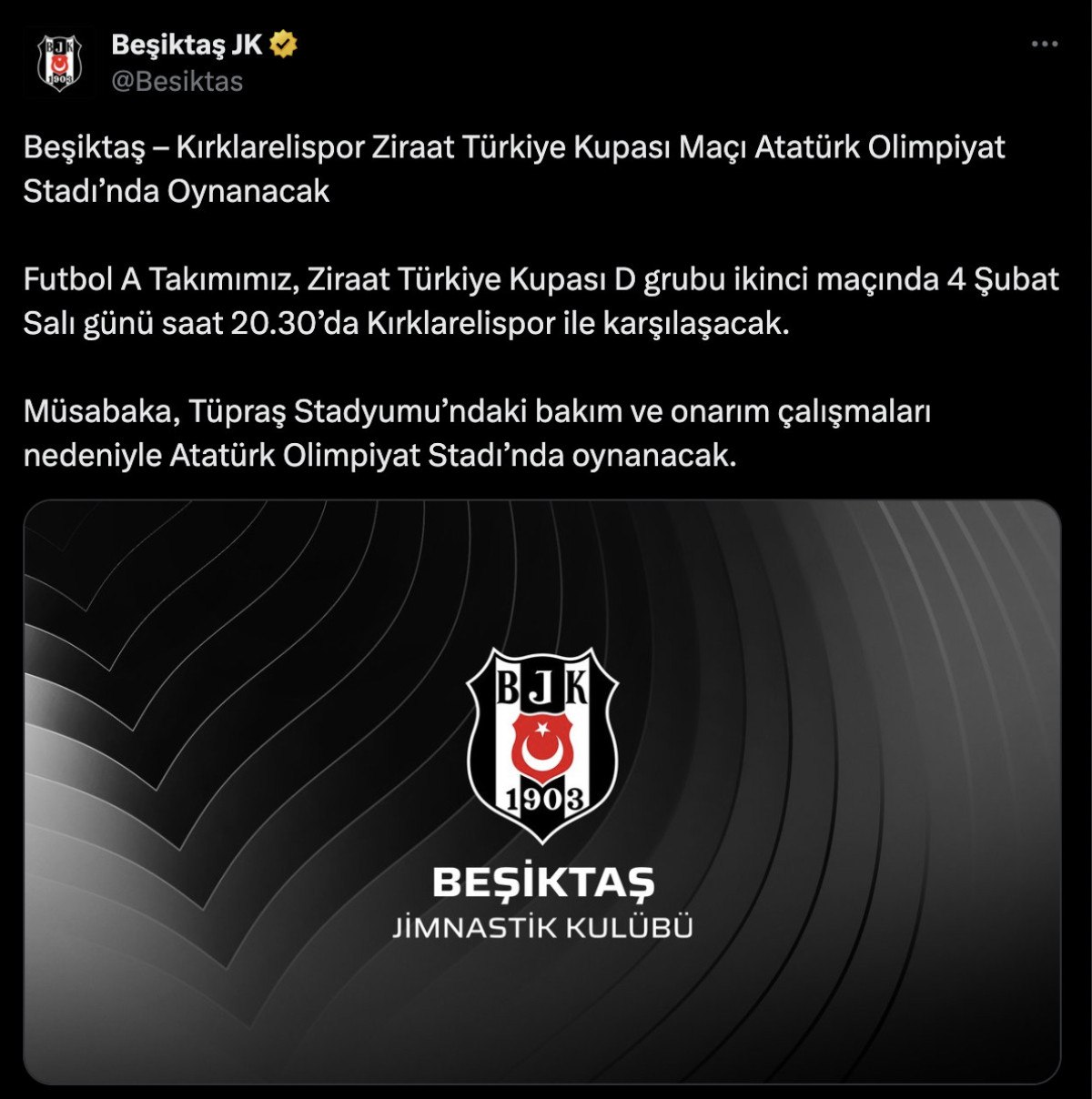 besiktas turkiye kupasi macini ataturk olimpiyat stadinda oynayacak 0 7AI3N6wq