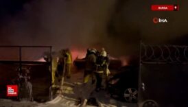 bursada alevlere teslim olan oto galeride 10 arac kule dondu m49kzTih