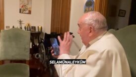 dunya papa gazzedeki hristiyan cemaatini goruntulu aradi P3tFXnAD
