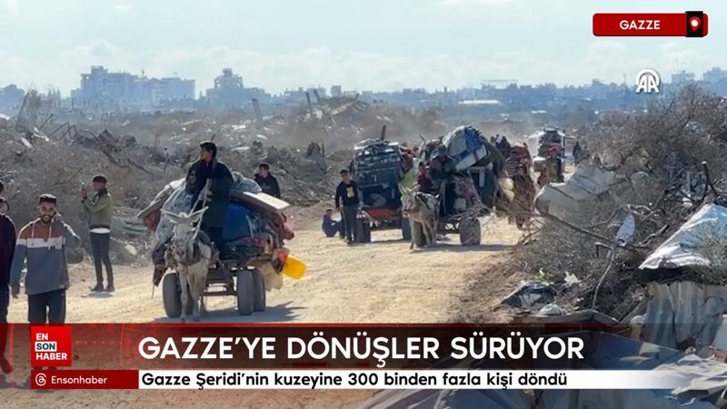 Gazze Şeridi'nin kuzeyine 300 binden fazla kişi döndü 1 gazze seridinin kuzeyine 300 binden fazla kisi dondu KaLuIK6y