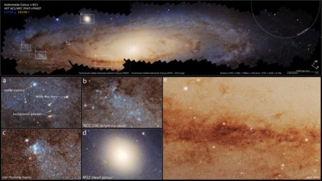 hubble andromedanin 25 milyar piksellik goruntusunu olusturdu HB2X54WU