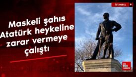 istanbulda maskeli sahis ataturk heykeline zarar vermeye calisti 5aI6U6gB