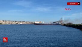 samsun limaninda bir yuk gemisinde yangin cikti yJrNYJca