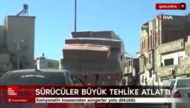 sanliurfada kamyonetin kasasindan sungerler yola dokuldu BAvI7Q7s