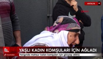 antalyada yanginda mahsur kalan komsulari icin gozyasi doktu NMzfn2W4