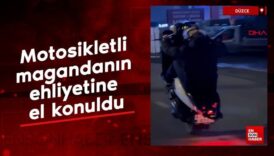 duzcede motosikletli magandanin ehliyetine el konuldu 31SjZtGZ
