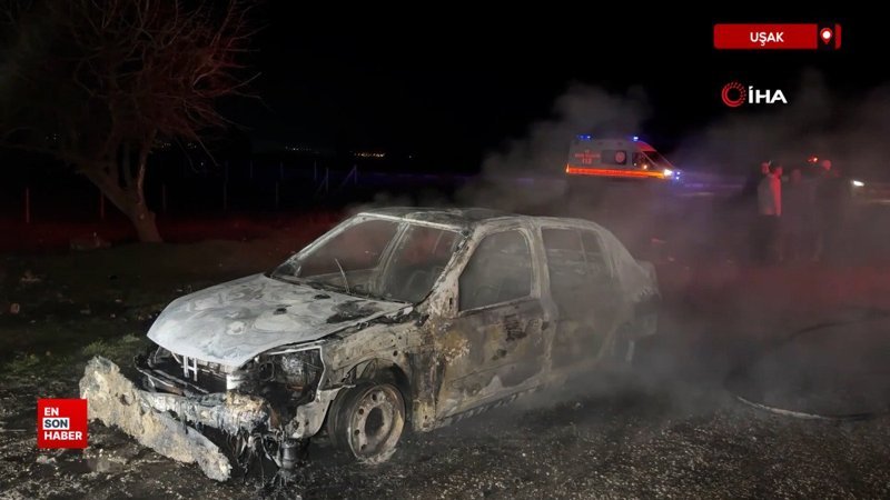 usakta yanan otomobilde feci sekilde can verdi MN4bz3e6